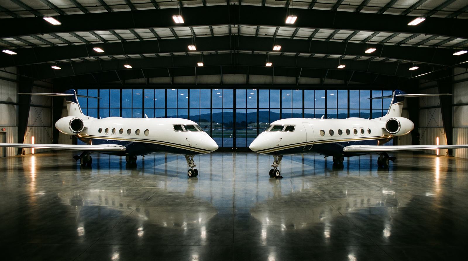 Private aviation brokerage lounge